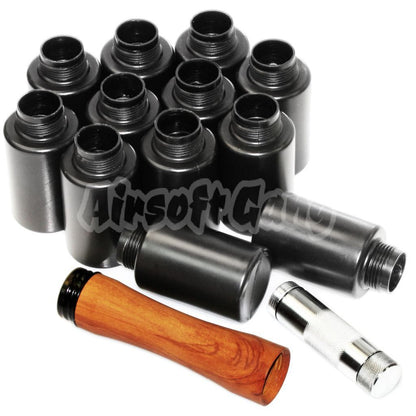 Airsoft APS HAKKOTSU 12pcs Thunder B Stick Style Co2 Sound Grenade Shell Bottle Package with Core