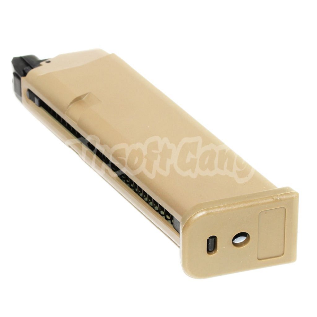 Airsoft 24rd Gas Magazine for E&C EMG SAI BLU APS ARMY BELL UMAREX Elite Force VFC AW WE Tokyo Marui G17 G18C G-Series GBB Pistol Tan