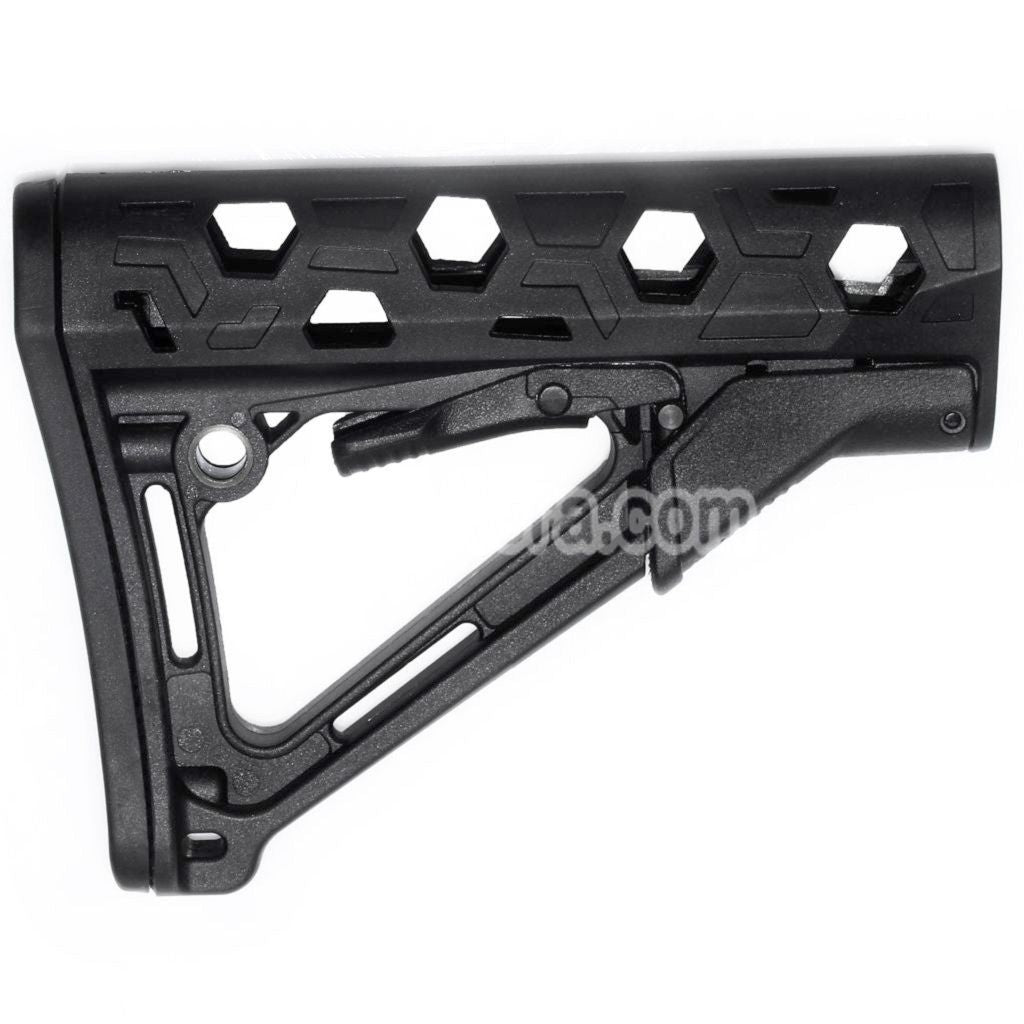 Airsoft DOUBLE BELL 183mm Polymer Stock For M4 Series GBB Rifles Black