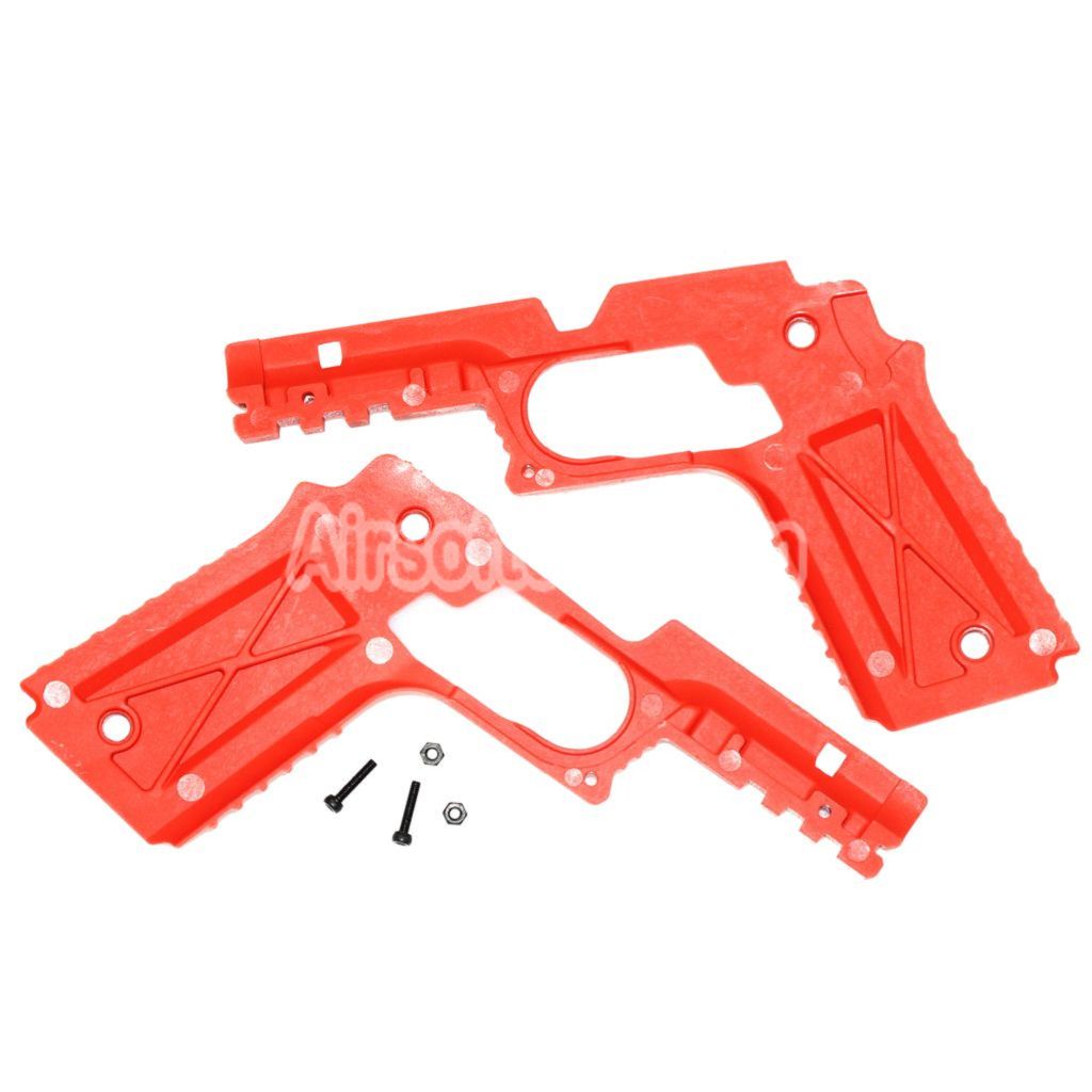 Airsoft Plastic Protective Frame Conversion Kit For Tokyo Marui 1911 Series GBB Pistols Red