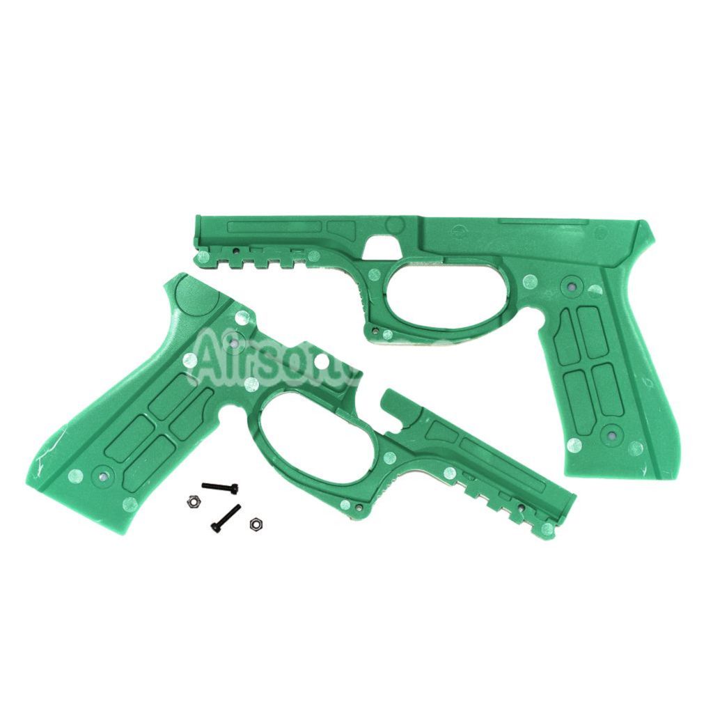 Airsoft Plastic Protective Frame Conversion Kit For Tokyo Marui M92F Series GBB Pistols Green