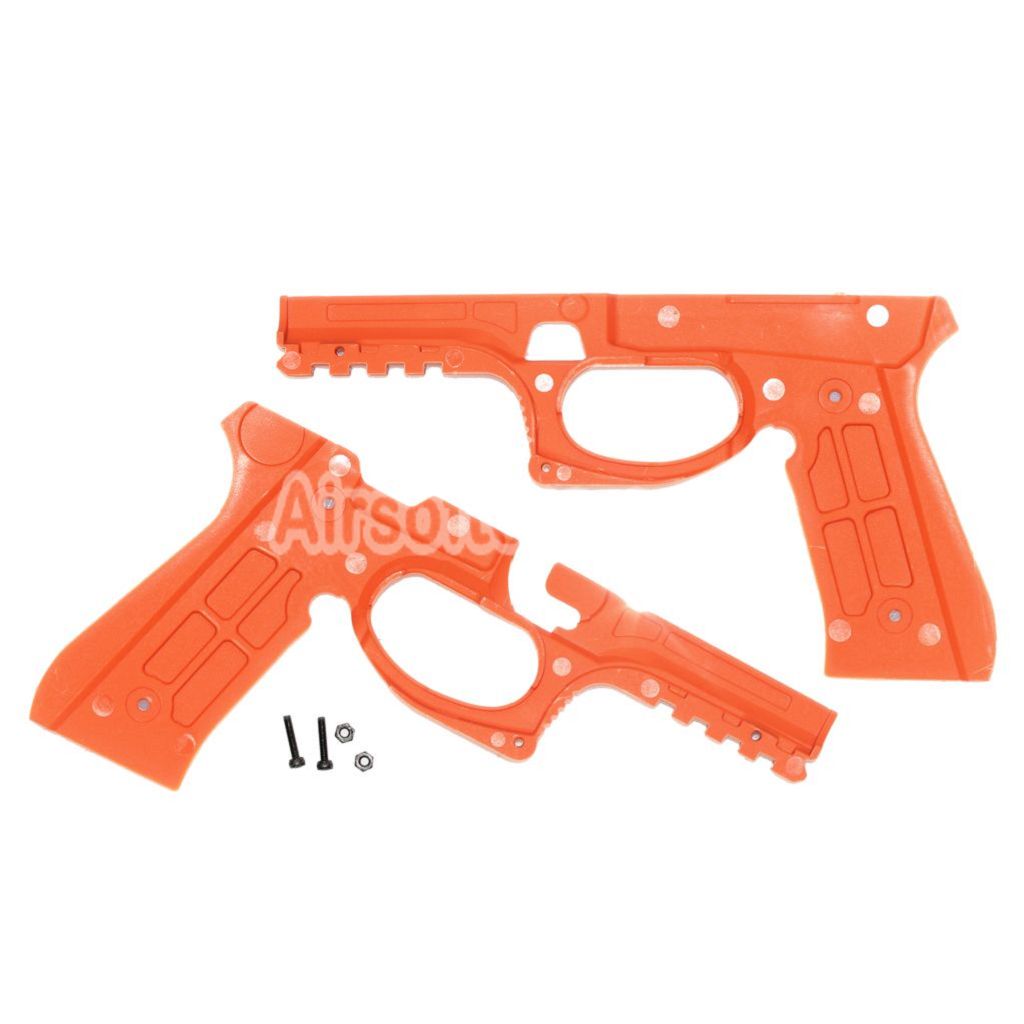 Airsoft Plastic Protective Frame Conversion Kit For Tokyo Marui M92F Series GBB Pistols Orange