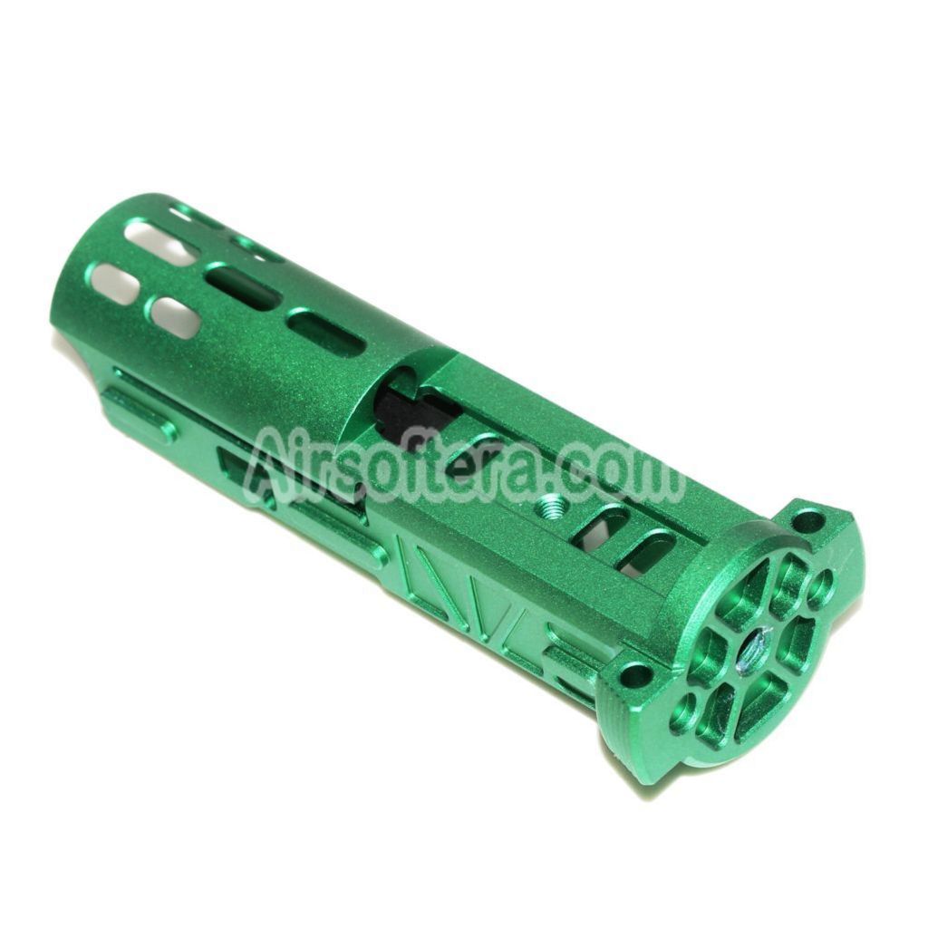 エアガン 5KU CNC アルミ軽量ボルトキャリアブローバックユニットタイプ B アクションアーミー AAP01 GBB ピストルグリーン