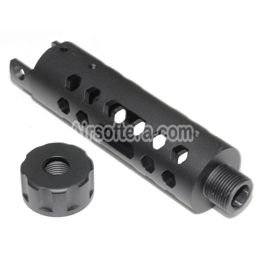 Airsoft 5KU CNC Aluminium Outer Barrel Type-A For ACTION ARMY AAP-01 GBB Pistols Black