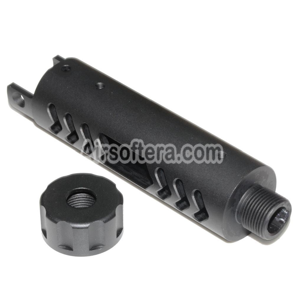 エアガン 5KU CNC アルミアウターバレル Type-C アクションアーミー AAP-01 GBB ピストル用 ブラック