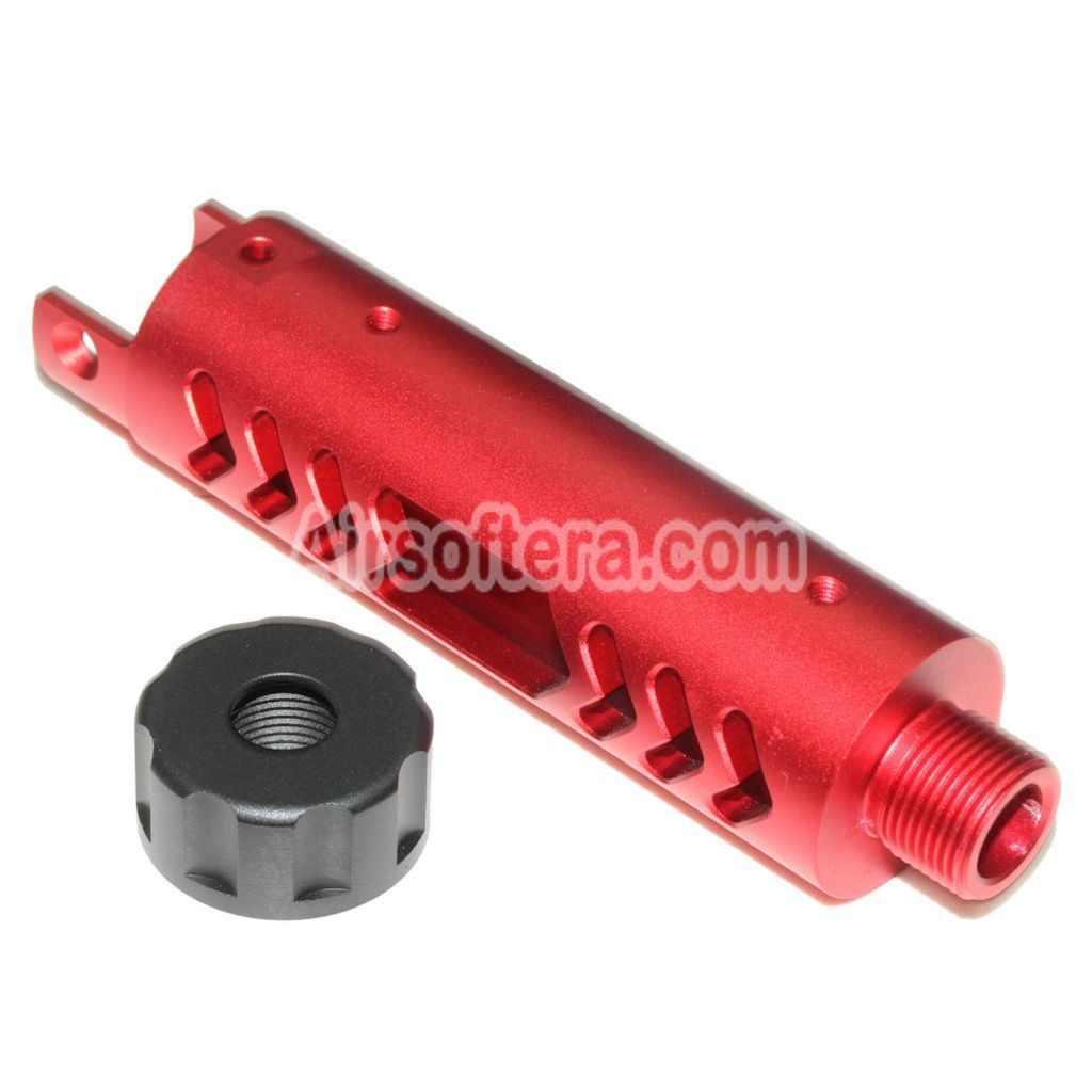エアガン 5KU CNC アルミアウターバレル Type-C アクションアーミー AAP-01 GBB ピストル用 赤