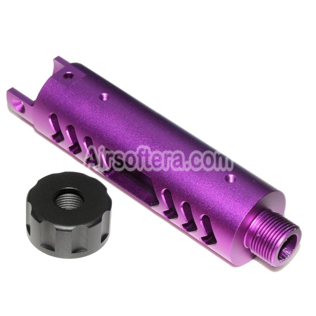 エアガン 5KU CNC アルミアウターバレル Type-C アクションアーミー AAP-01 GBB ピストル用 パープル