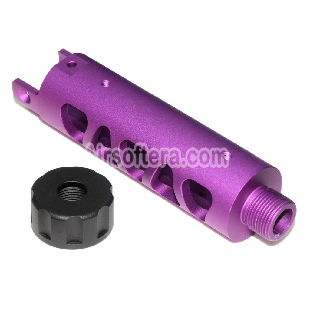 エアガン 5KU CNC アルミアウターバレル Type-D アクションアーミー AAP-01 GBB ピストル用 パープル