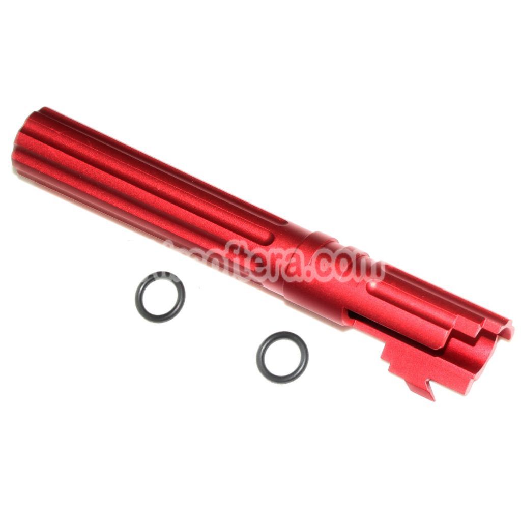 Airsoft 5KU 5" 123/127mm CNC Aluminium Outer Barrel +11mm CW for Armorer Works AW WE-TECH Tokyo Marui Hi-Capa 5.1 GBB Pistol Red