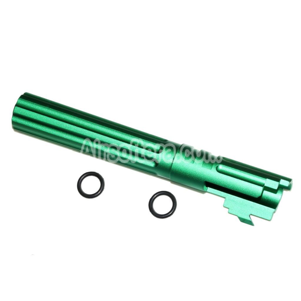 Airsoft 5KU 5" 123/127mm CNC Aluminium Outer Barrel +11mm CW for Armorer Works AW WE-TECH Tokyo Marui Hi-Capa 5.1 GBB Pistol Green