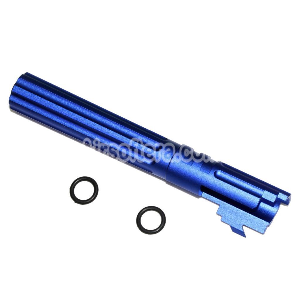 Airsoft 5KU 5" 123/127mm CNC Aluminium Outer Barrel +11mm CW for Armorer Works AW WE-TECH Tokyo Marui Hi-Capa 5.1 GBB Pistol Blue