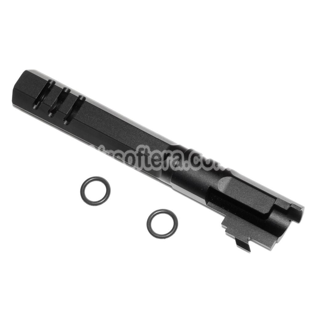 Airsoft 5KU 5" 123/127mm CNC Hexagon Outer Barrel +11mm CW for Armorer Works AW WE-TECH Tokyo Marui Hi-Capa 5.1 GBB Pistol Black