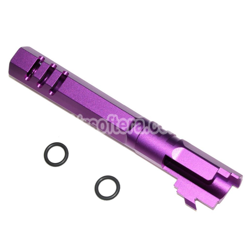 Airsoft 5KU 5" 123/127mm CNC Hexagon Outer Barrel +11mm CW for Armorer Works AW WE-TECH Tokyo Marui Hi-Capa 5.1 GBB Pistol Purple