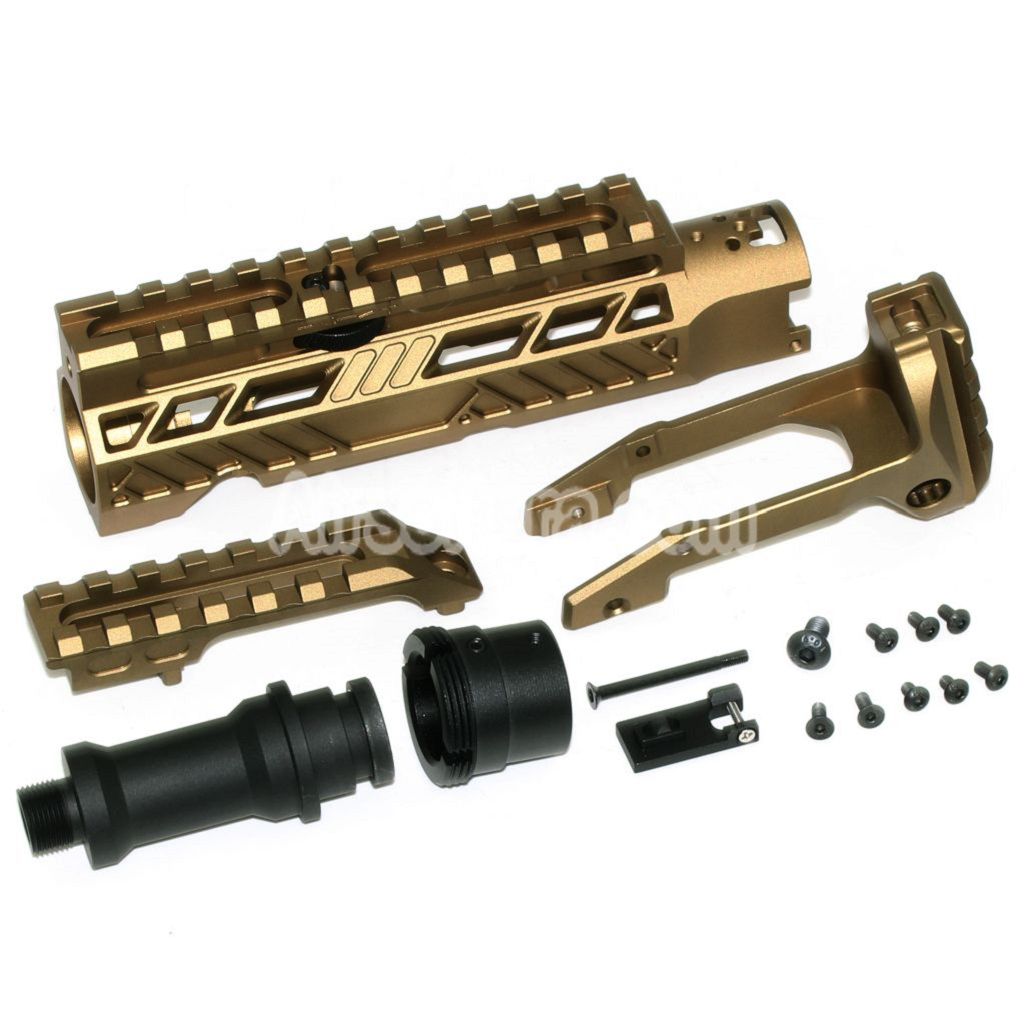 Airsoft 5KU Carbine Rifle Conversion Kit Type-A with M1913 Rail Stock Adaptor For Action Army AAP-01 Series GBB Pistols FDE
