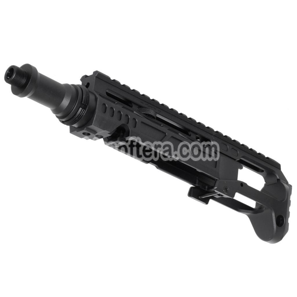 Airsoft 5KU Carbine Rifle Conversion Kit Type-C with M1913 Rail Stock Adaptor For Action Army AAP-01 Series GBB Pistols Black