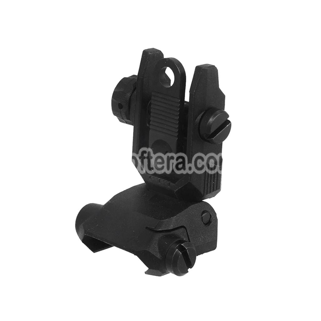 Airsoft CYMA Enhanced Polymer KRISS Vector Style Flip Up Rear Sight For 20mm 1913 Picatinny Rail AEG Rifles
