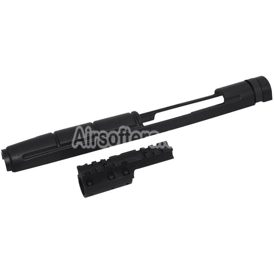 G&P 20mm Top Rail Barrel Top Cover Scouting Type Scope Mount Base For G&P Tokyo Marui M14 Series Rifles Airsoft Black
