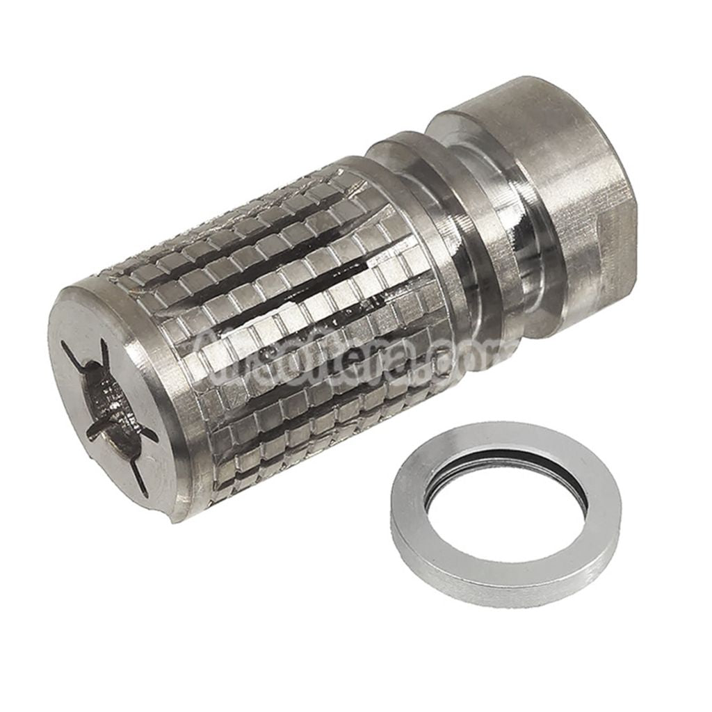 Airsoft 5KU Stainless Steel KAC PDW Style TRIPLE TAP Muzzle Brake Flas ...
