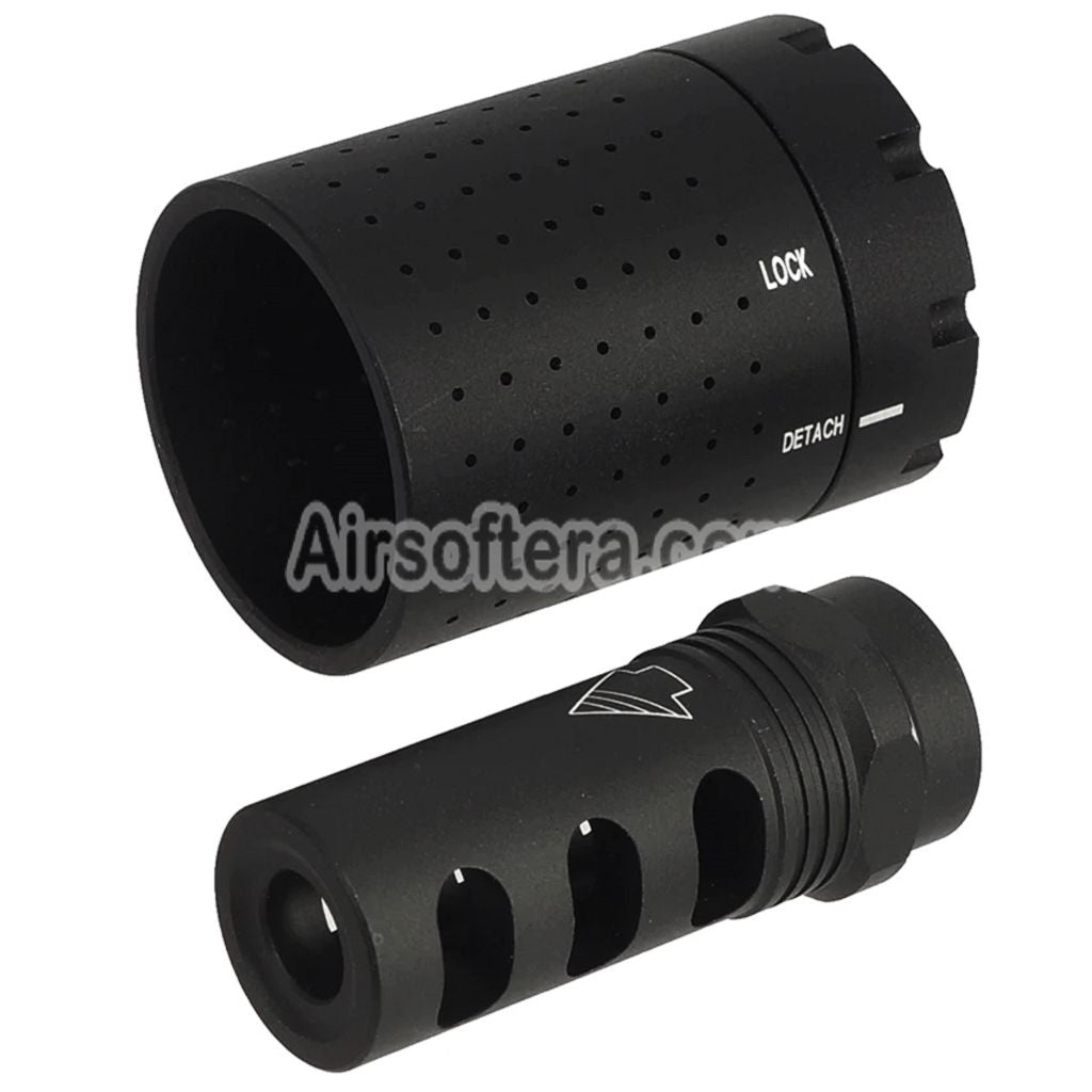 5KU Aluminum Ferfrans Modular Muzzle Brake CRD Flash Hider -14mm CCW Counter-Clockwise Thread