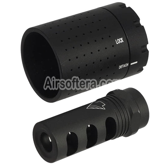 5KU Aluminum Ferfrans Modular Muzzle Brake CRD Flash Hider -14mm CCW Counter-Clockwise Thread