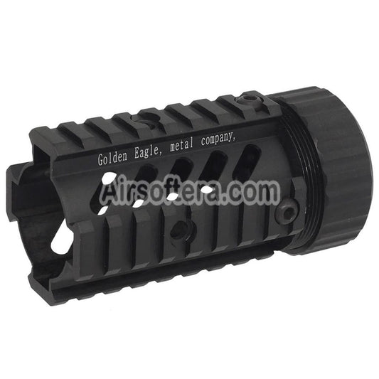 Golden Eagle 4-Sides 8-Slots Rails Short Type Stubby Free Float RIS Handguard Rail System For M4 M16 Series AEG Rifles Airsoft Black