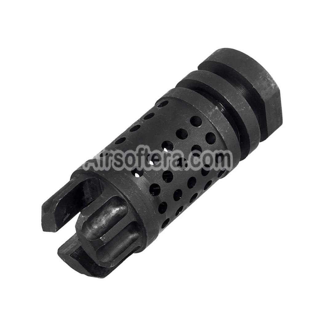 Airsoft 5KU M4SD II Flash Hider -14mm CCW Counter-clockwise Thread Bla ...