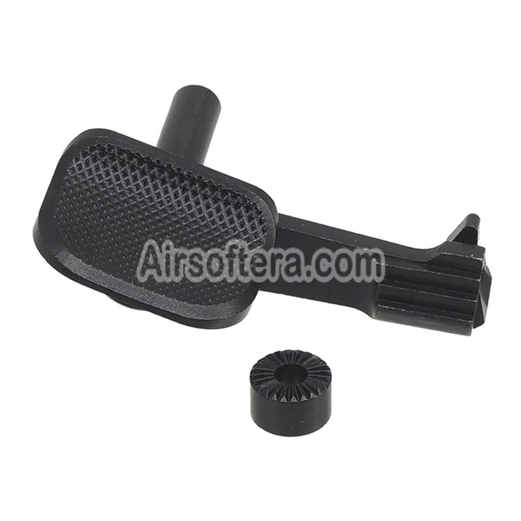 AIP Stainless Steel Slide Stop with Thumb Rest For Tokyo Marui Hi-Capa 5.1 4.3 Series GBB Pistols Airsoft Black