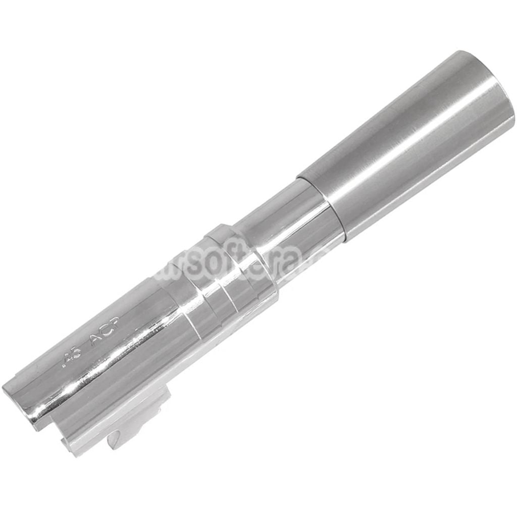 5KU Stainless Steel Comp Ready Outer Barrel Suitable For Tokyo Marui Hi-Capa 4.3 Series GBB Pistols Airsoft Silver