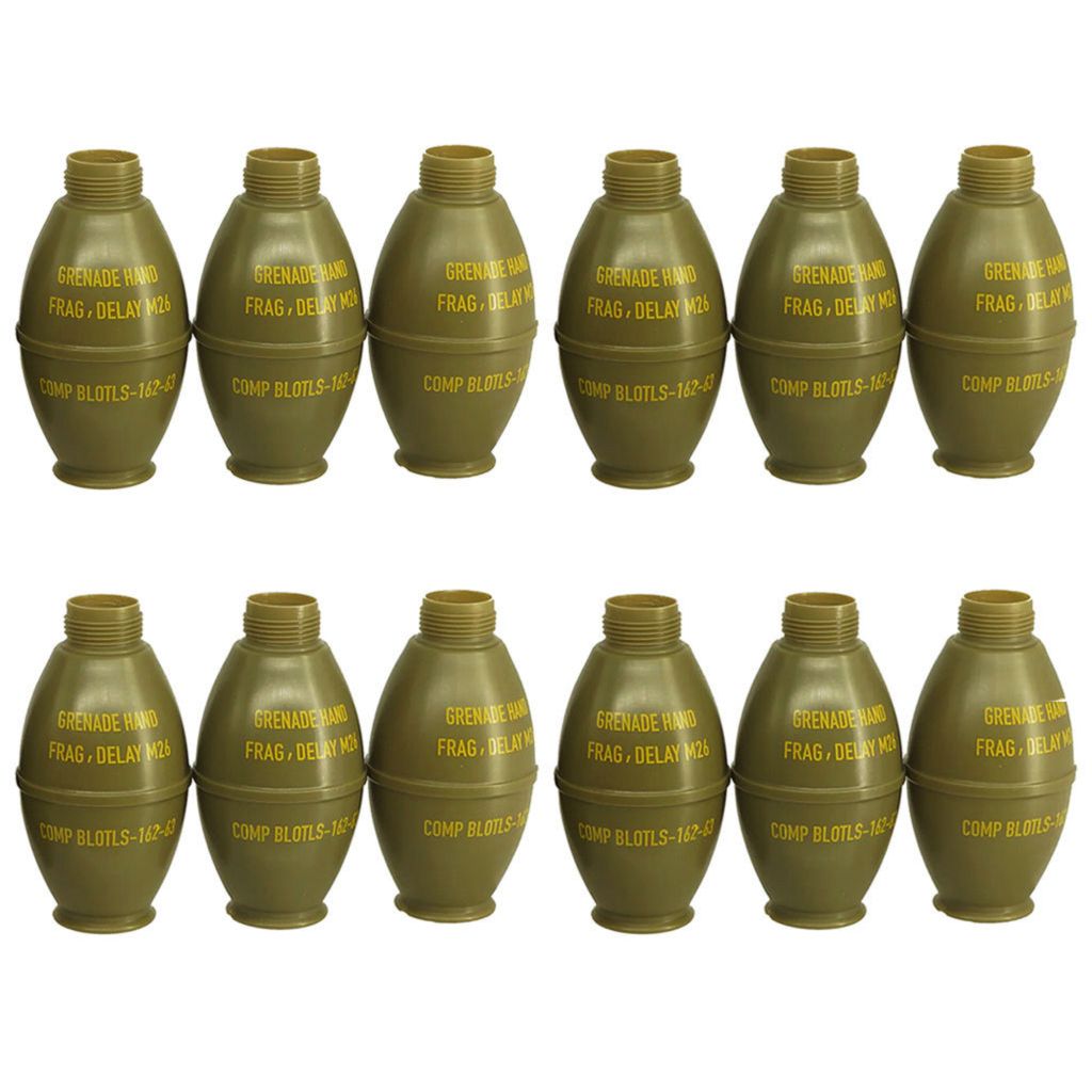 APS HAKKOTSU 12pcs Thunder B Co2 Sound Grenade Replacement Lemon Shape Shell Bottle