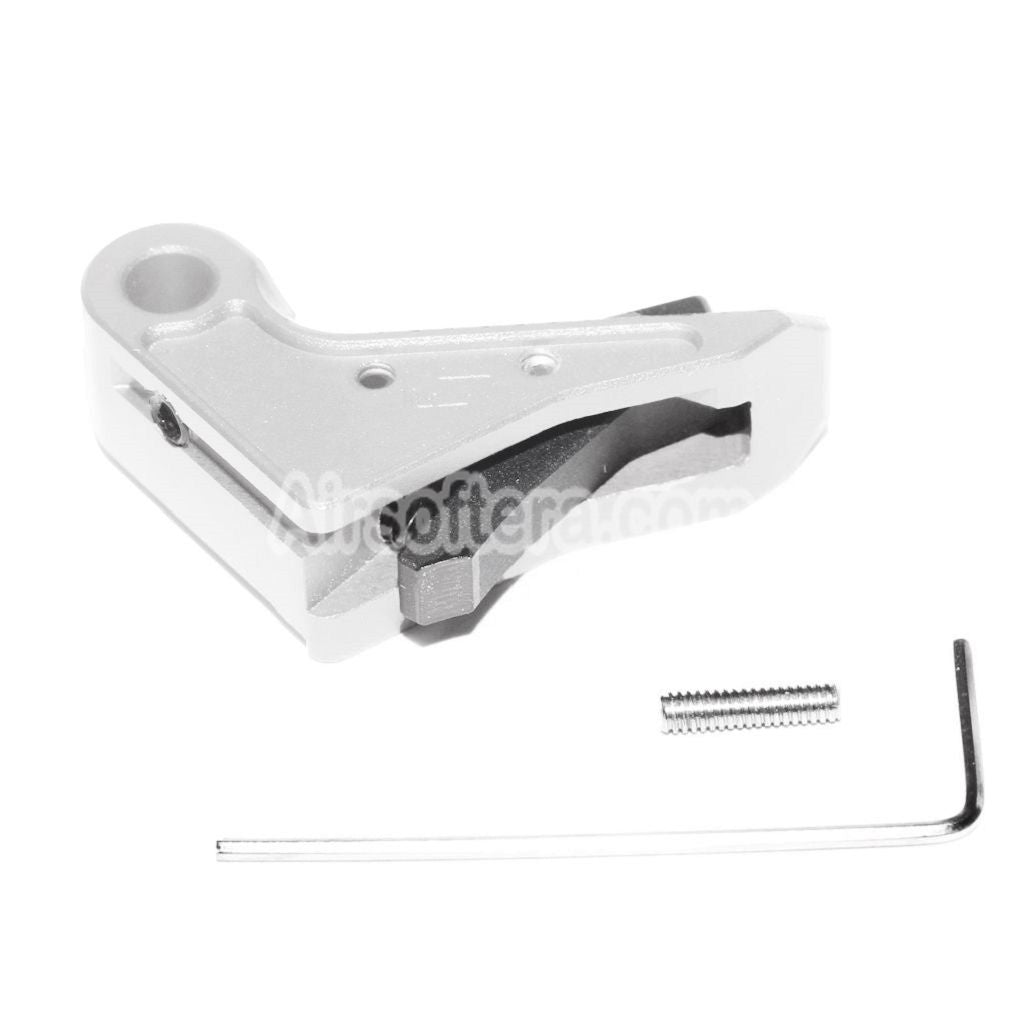 Airsoft 5KU FI Style CNC Aluminium Zero Trigger For WE Tokyo Marui G17 G19 G34 Series GBB Pistols Silver
