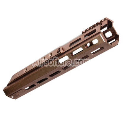 Airsoft CNC Aluminum 300mm KC Style MREX M-LOK Handguard Rail System For Double Bell BY-805 VFC WE-Tech Tokyo Marui SCAR Series AEG GBB Rifles Dark Earth Tan