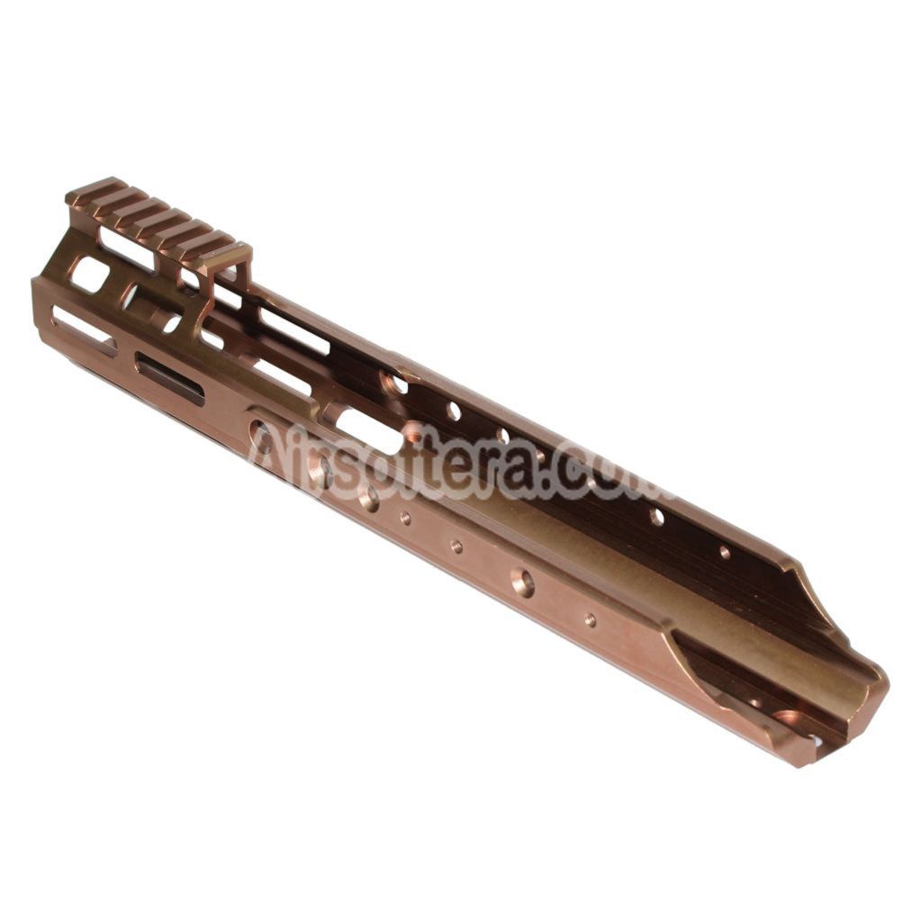 Airsoft CNC Aluminum 300mm KC Style MREX M-LOK Handguard Rail System For Double Bell BY-805 VFC WE-Tech Tokyo Marui SCAR Series AEG GBB Rifles Dark Earth Tan