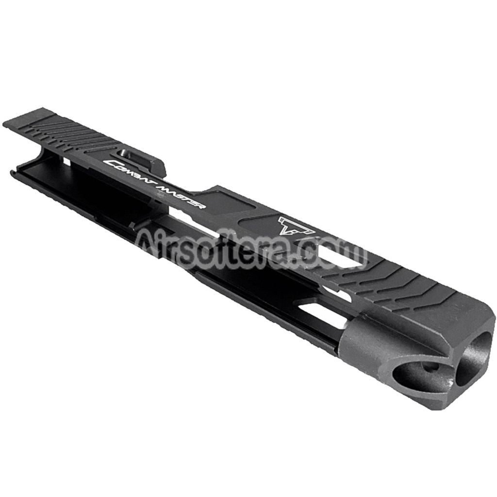 Airsoft 5KU TTI Combat Master CNC G34 Barrel Slide Set For Tokyo Marui G17 Series GBB Pistols Charcoal Gray