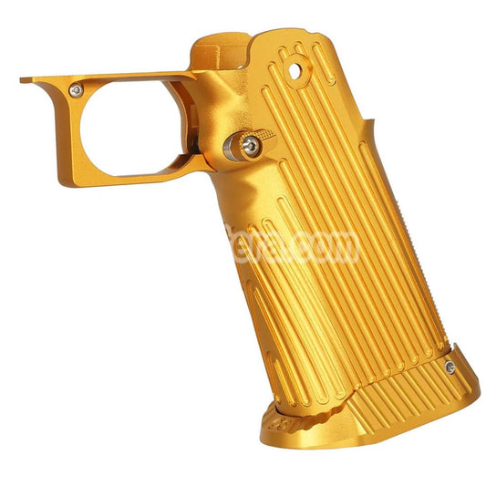 5KU CNC Aluminum Grip Type-2 For Tokyo Marui Hi-Capa 5.1 4.3 Series GBB Pistols Airsoft Gold