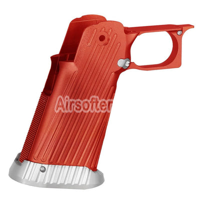 5KU CNC Aluminum Grip Type-2 For Tokyo Marui Hi-Capa 5.1 4.3 Series GBB Pistols Airsoft Red/Silver