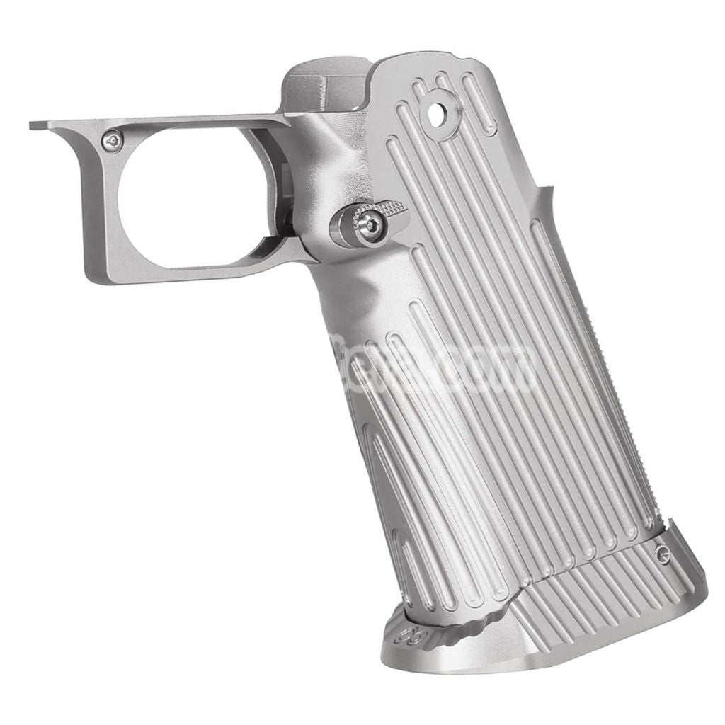 5KU CNC Aluminum Grip Type-2 For Tokyo Marui Hi-Capa 5.1 4.3 Series GBB Pistols Airsoft Silver