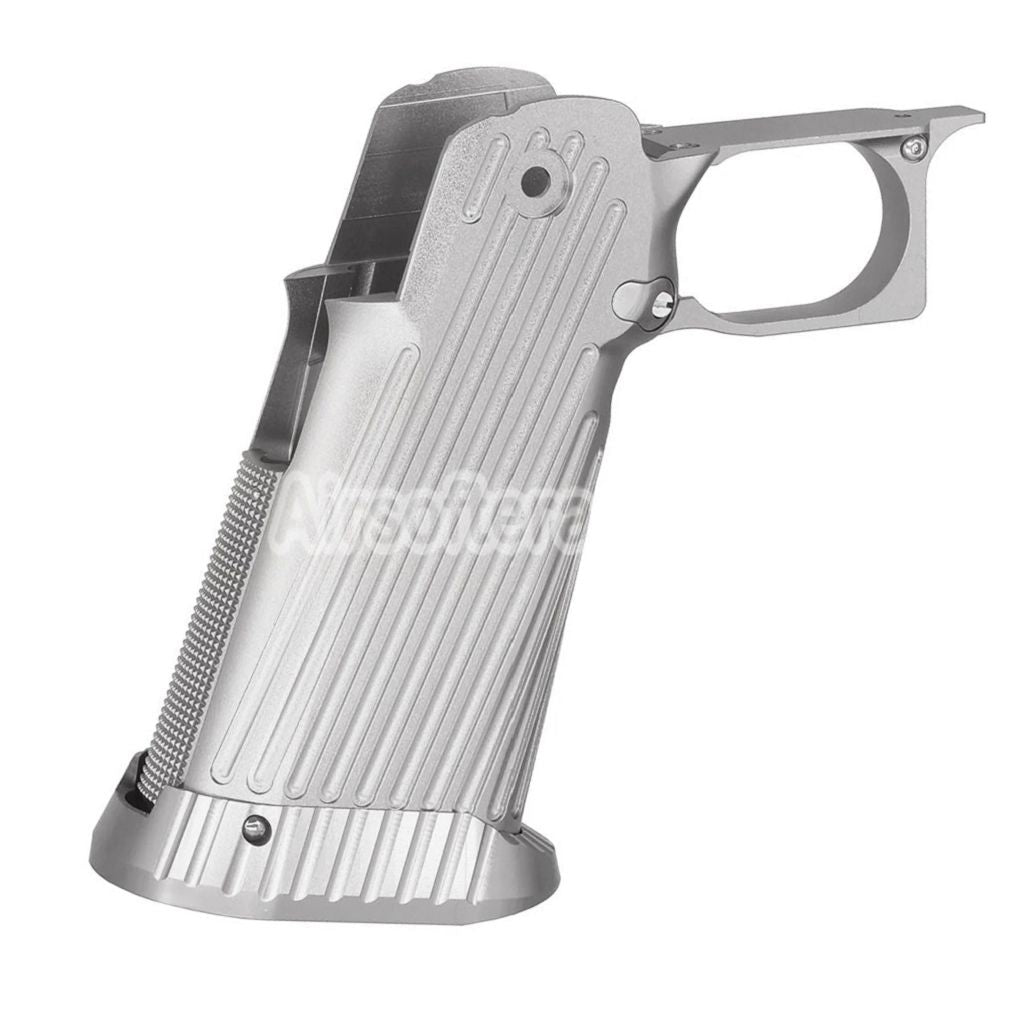 5KU CNC Aluminum Grip Type-2 For Tokyo Marui Hi-Capa 5.1 4.3 Series GBB Pistols Airsoft Silver
