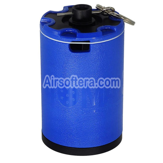 Airsoft 40Max WHIRLIGIG 360 Degree Reusable Green Gas Gel Ball & Airsoft BB Impact Grenade Blue