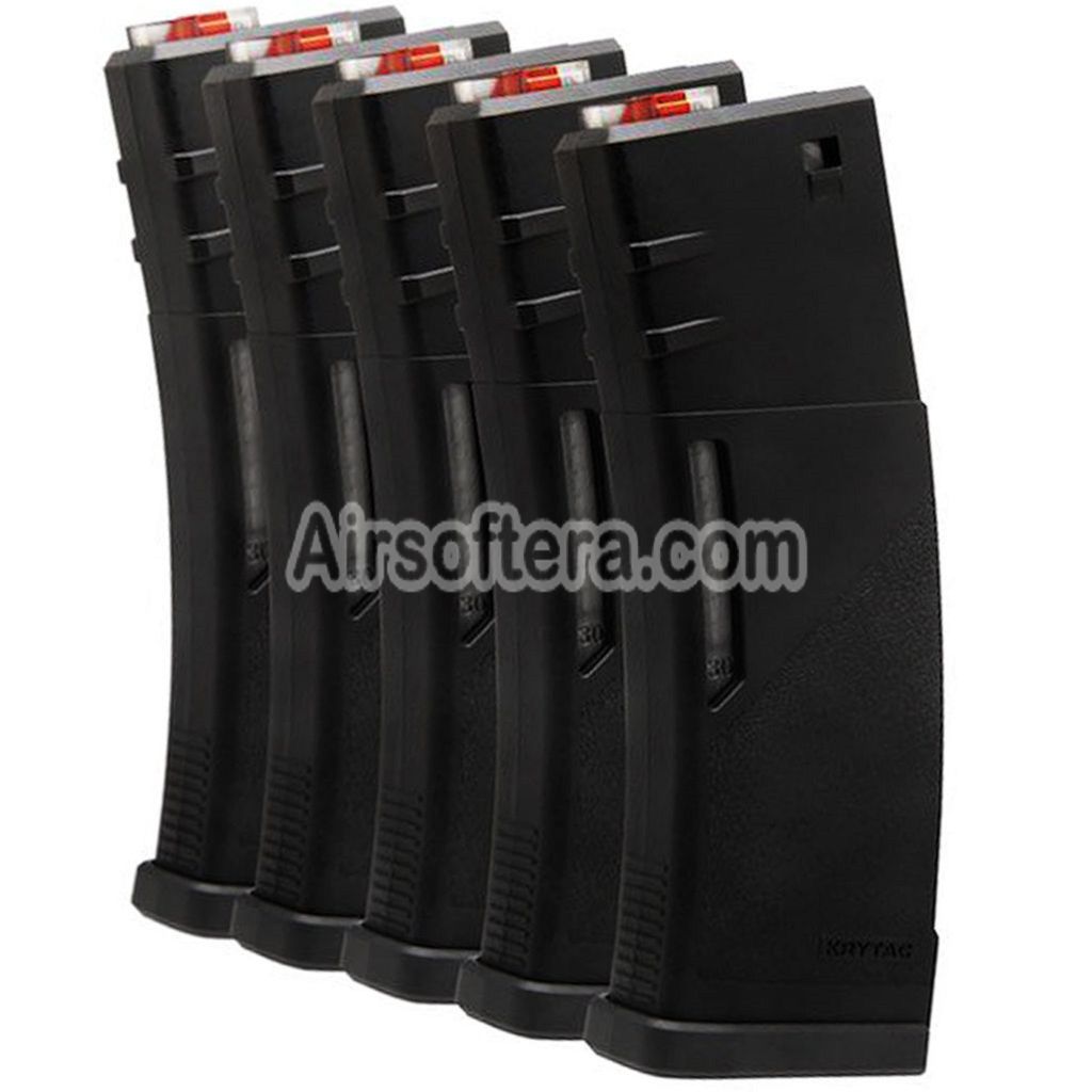 Airsoft KRYTAC 5pcs Set Swappable 30/120rd Polymer Magazine For KRYTAC KWA AMOEBA APS D-BOYS WE SRC JG E&C CYMA G&P CA PTS VFC Tokyo Marui M4 AEG Rifles Black