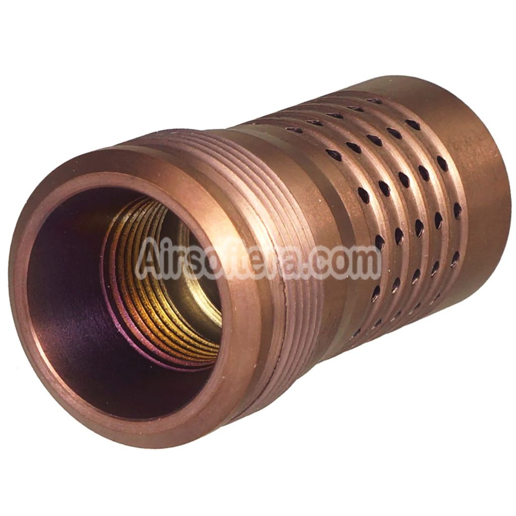 C&C TAC CNC Stainless Steel Cherry Bomb Style Muzzle Brake Flash Hider Suitable For -14mm CCW Counter-Clockwise Threaded Barrel