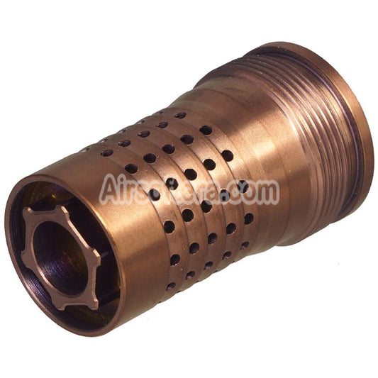 C&C TAC CNC Stainless Steel Cherry Bomb Style Muzzle Brake Flash Hider Suitable For -14mm CCW Counter-Clockwise Threaded Barrel