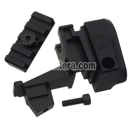 5KU Aluminum 4-Slots 20mm M1913 Picatinny Rail Stock Adapter Suitable For M4 Buffer Tube Toyko Marui AKM Series GBB Rifles