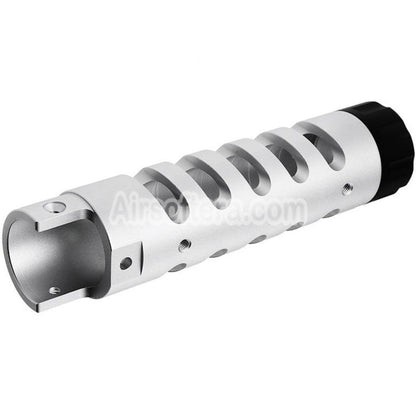 Narcos Airsoft CNC Aluminum Front Barrel Kit (Type 5) For Action Army AAP01 Series GBB Pistols Silver