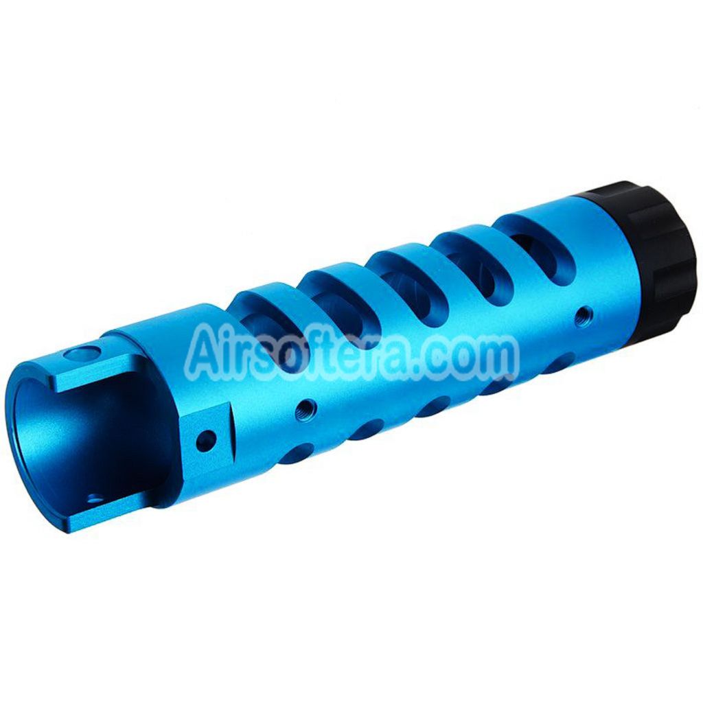 Narcos Airsoft CNC Aluminum Front Barrel Kit (Type 5) For Action Army AAP01 Series GBB Pistols Blue