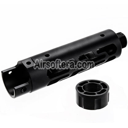 Narcos Airsoft CNC Aluminum Front Barrel Kit (Type 7) For Action Army AAP01 Series GBB Pistols Black