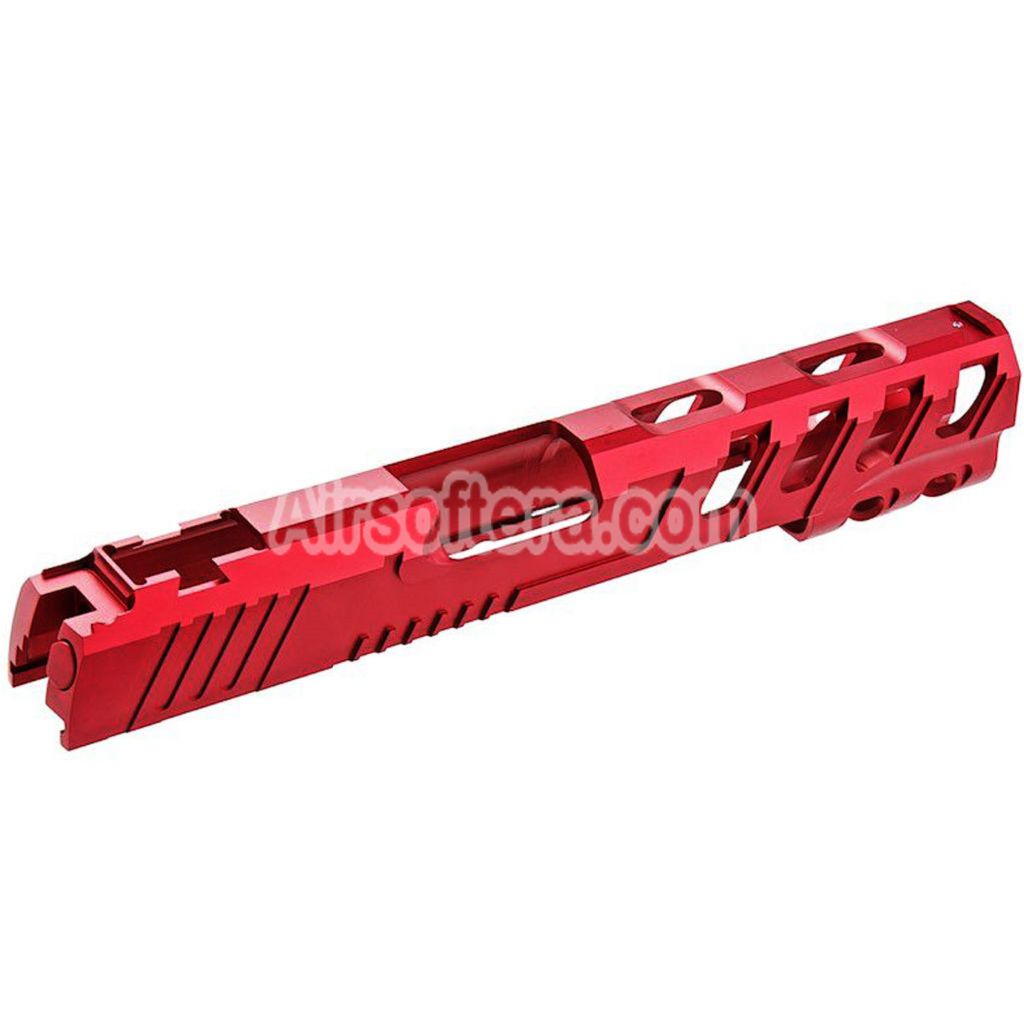 Narcos Airsoft CNC Aluminum Slide Phantom For Tokyo Marui Hi-Capa 5.1 Series GBB Pistols Red