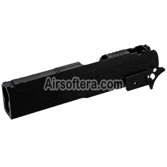 Airsoft Tiger Soul CNC Aluminum INF Venom Middle Frame Slide Set For Toyko Marui Hi-Capa Series GBB Pistols Black