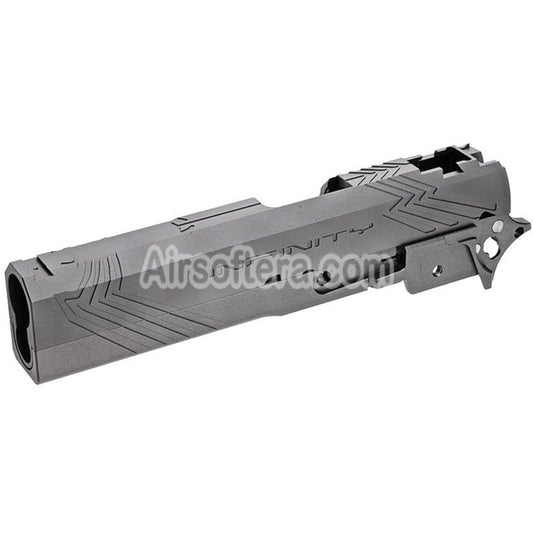 Airsoft Tiger Soul CNC Aluminum INF Venom Middle Frame Slide Set For Toyko Marui Hi-Capa Series GBB Pistols Grey