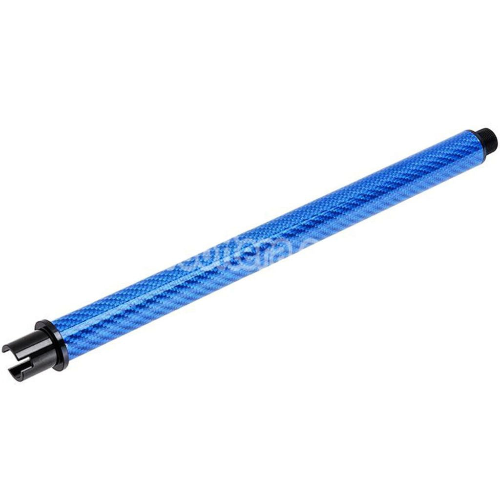 Airsoft Dr. Black Light Weight Carbon Fiber 10.5" Inches Outer Barrel For Tokyo Marui M4 Series MWS GBB Rifles Blue