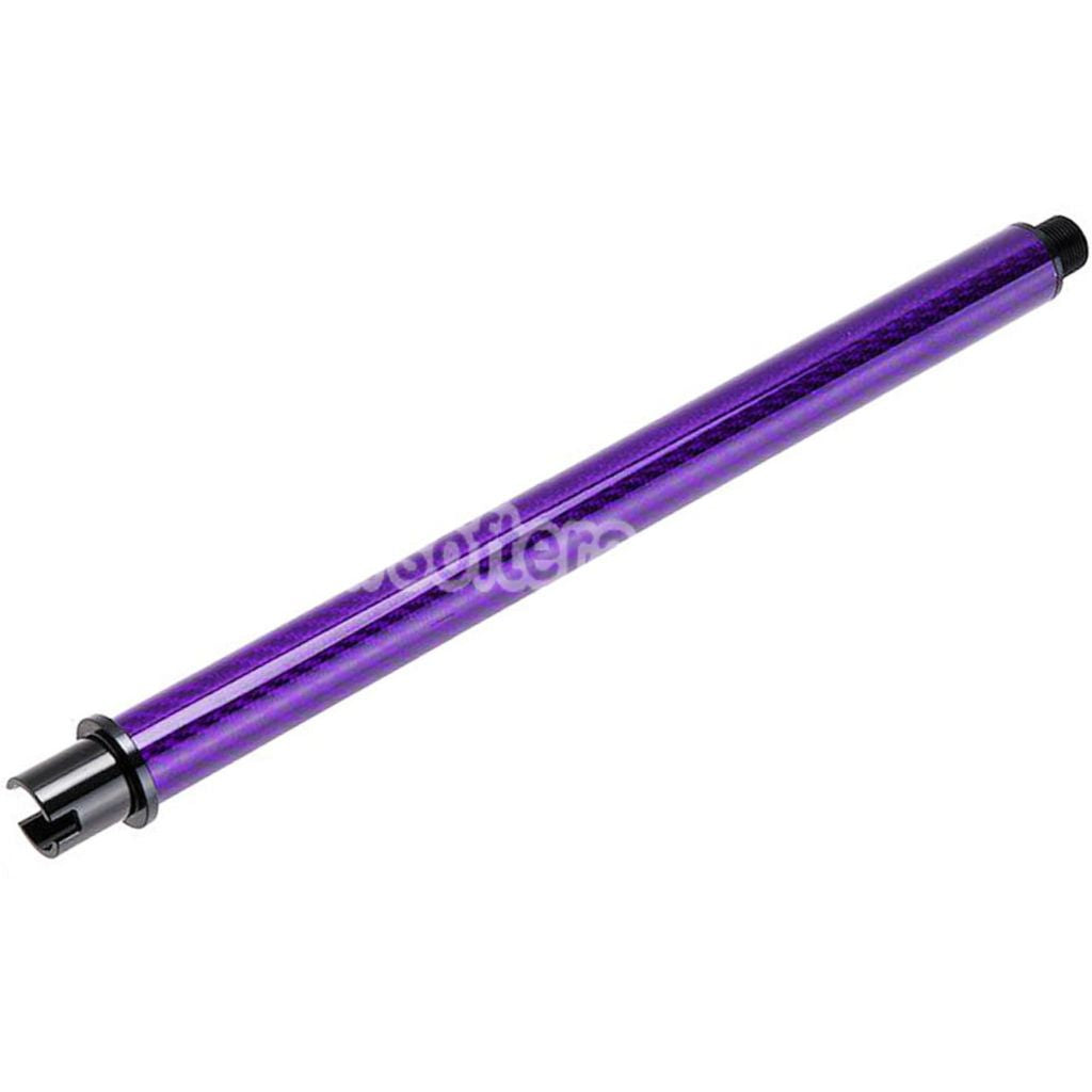 Airsoft Dr. Black Light Weight Carbon Fiber 12" Inches Outer Barrel For Tokyo Marui M4 Series MWS GBB Rifles Purple